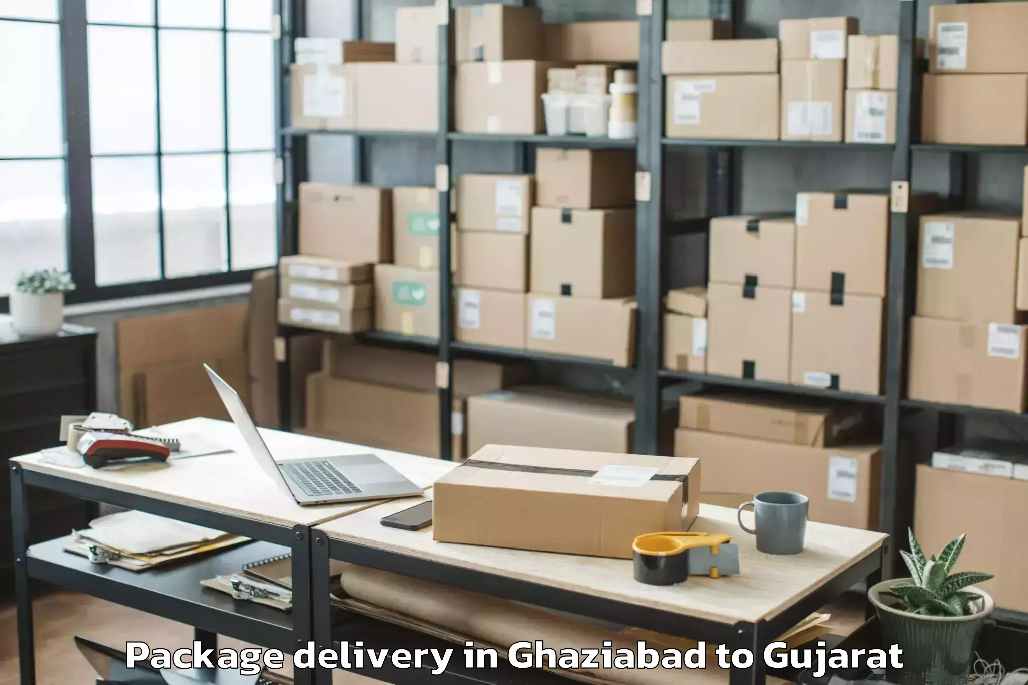 Book Ghaziabad to Karnavati University Gandhinag Package Delivery Online